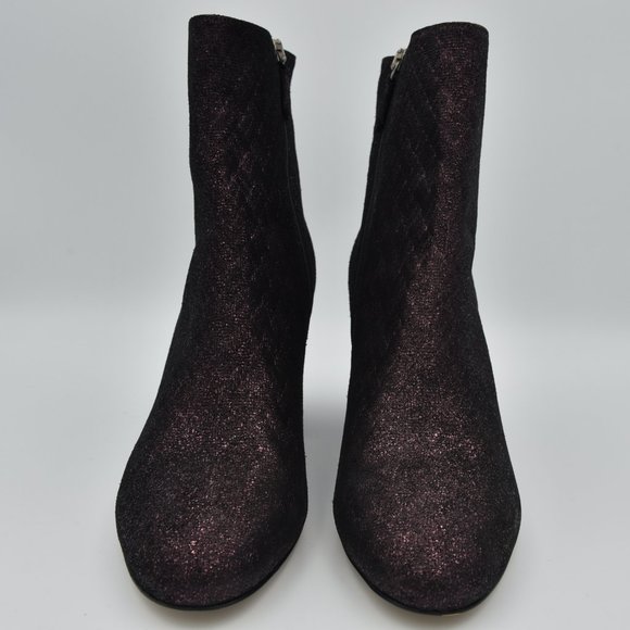 L.K. Bennett London Jourdan Sparkly Purple 'Loganberry' Block Heel Ankle Booties - Picture 3 of 16